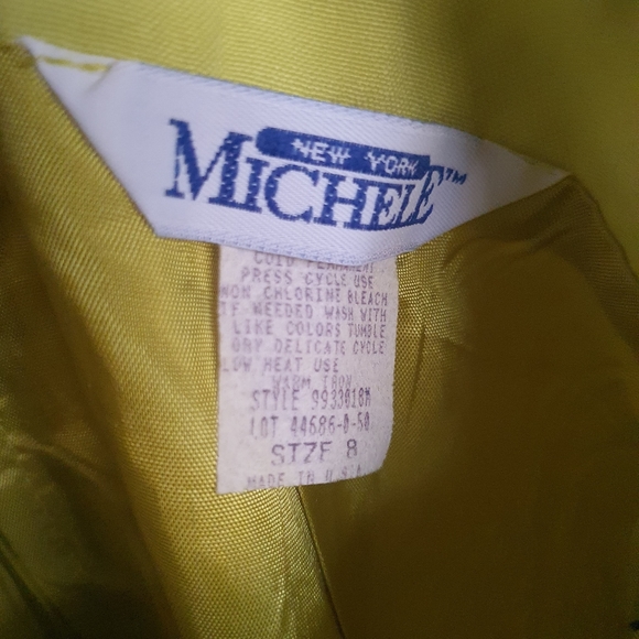 My Michele NY neon green high waisted pencil skirt - Picture 3 of 3